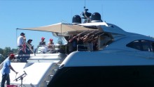 Laser shooting boat charter Sydney