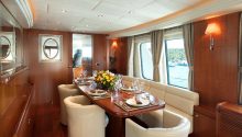 Aurora yacht dining